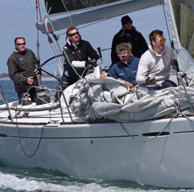 First 44.7, Lisa owned by Nick and Suzi Jones with RORC Commodore, Michael Boyd will be presented the Jazz Trophy for best overall IRC yacht in the 2016 RORC Season's Points Championship. The team also collect silverware for winning IRC One © Rick Tomlinson / RORC
